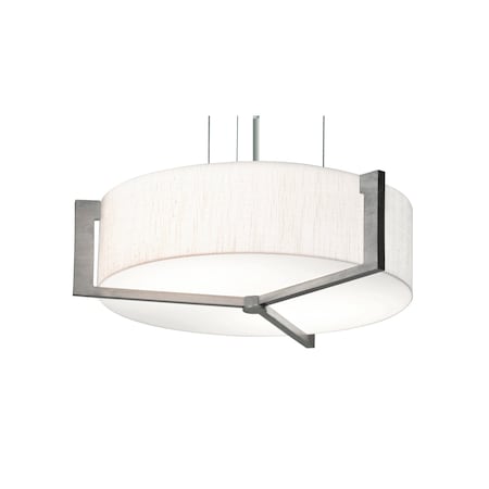 Afx Apex 14" LED Pendant - Weathered Grey Finish - Linen White Shade APP1214LAJUDWG-LW